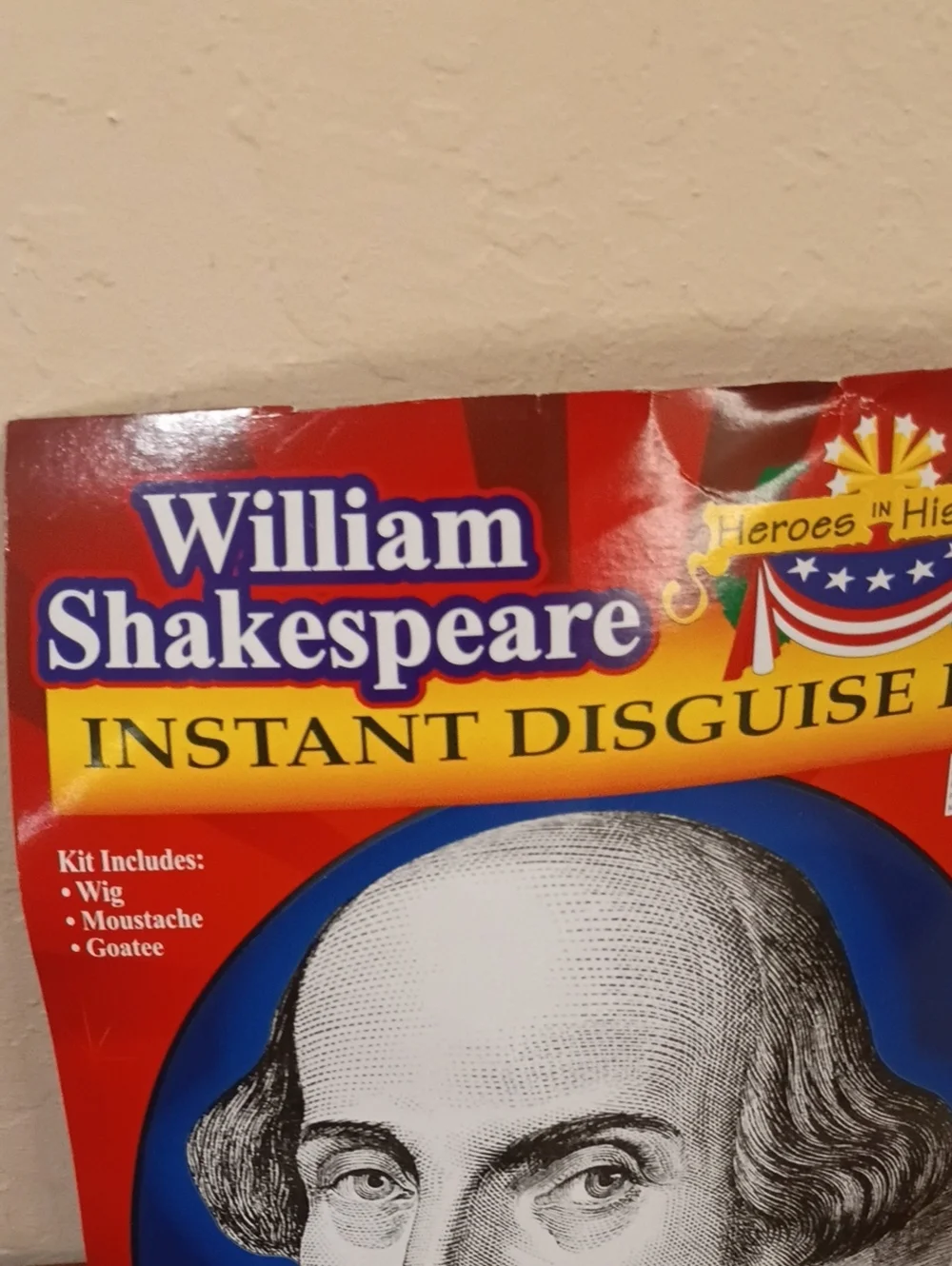 William Shakespeare Halloween Instant Disguise